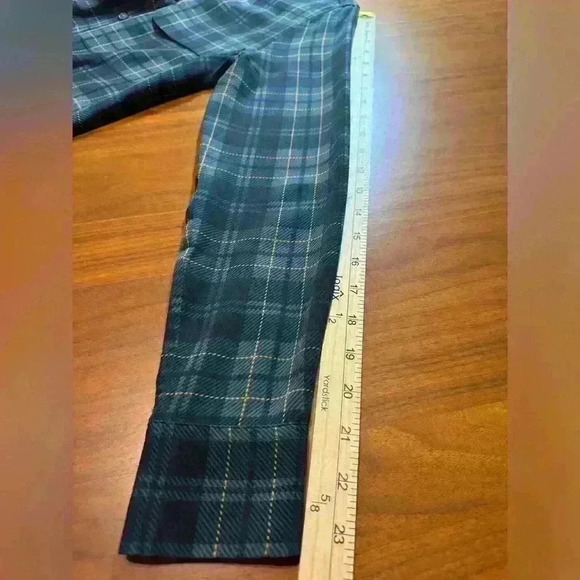 Equipment Femme 100% silk tartan plaid shirt dress green holiday winter size xs - Picture 15 of 16